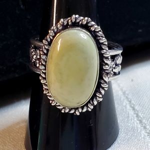 NEW Cat's Eye Chrsoberyl natural gemstone Ring Size 8.5   .925 overlay